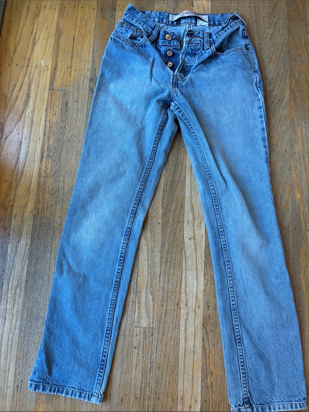 GAP Vintage Y2K Women’s Classic Light Blue Straight Jeans Button Fly Size 26